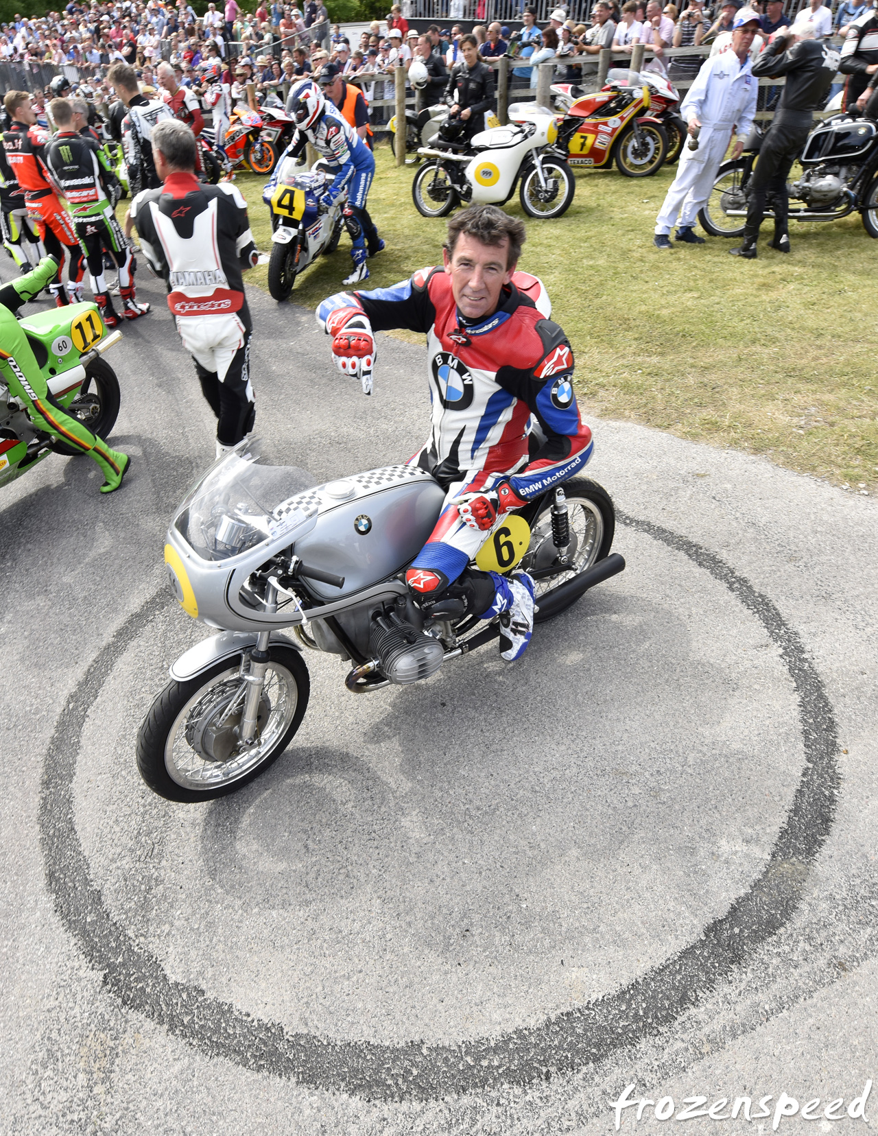 Troy Corser BMW R50S burnout