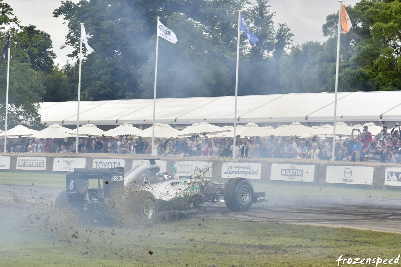 Nico Rosberg F1 grass donuts