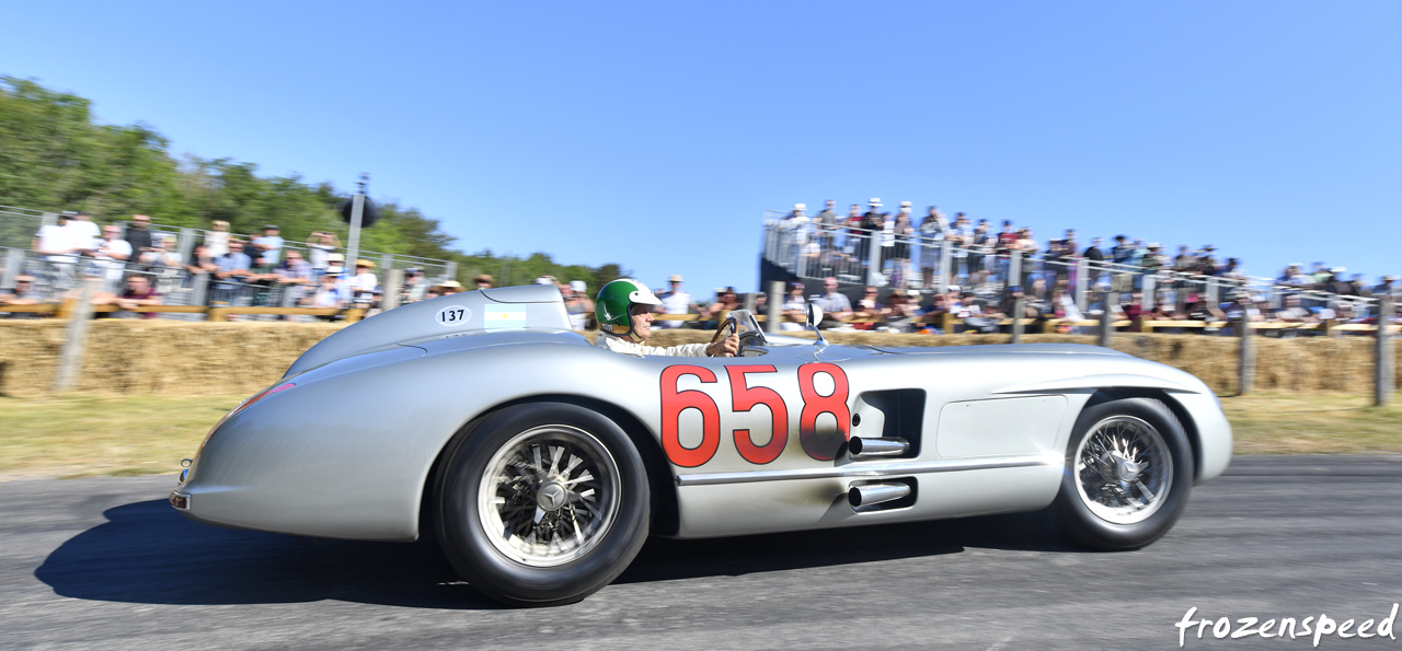 Giacomo Agostini in Fangio's Mercedes SLR