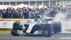 Valtteri Bottas donut burnout