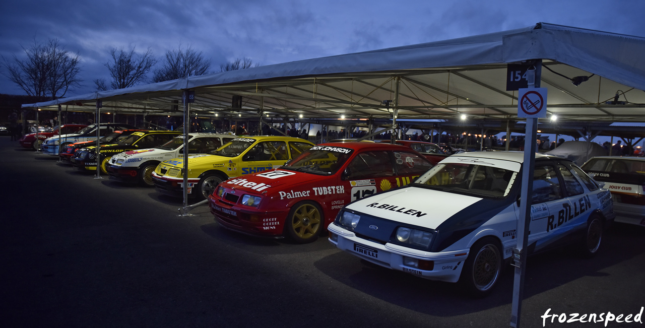 Ford Sierre Cosworth RS500 paddock