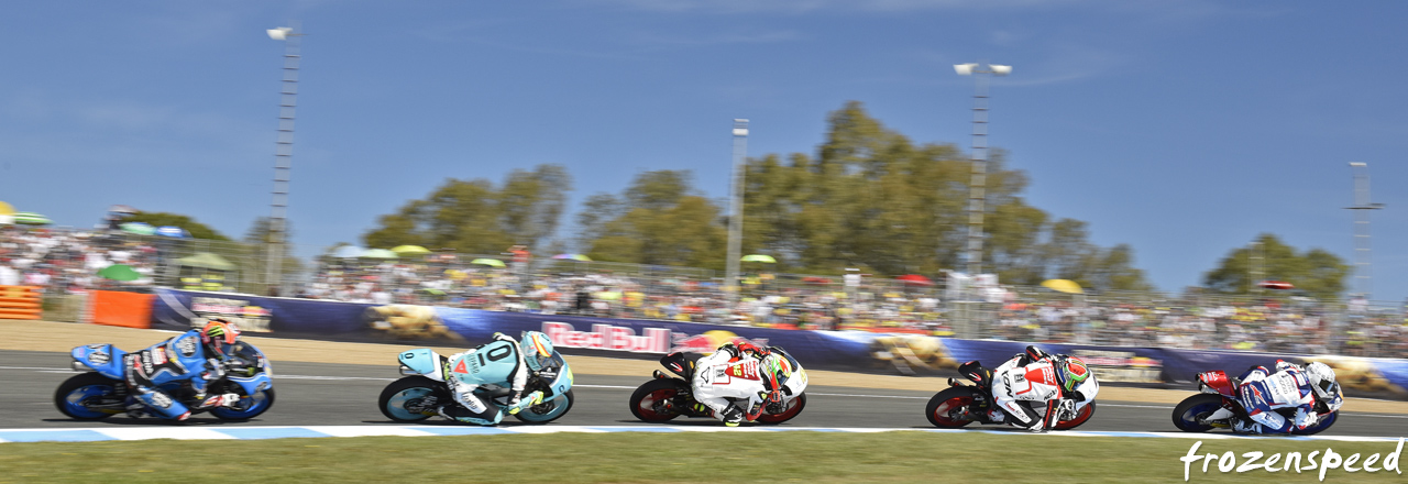 Moto3 close race action