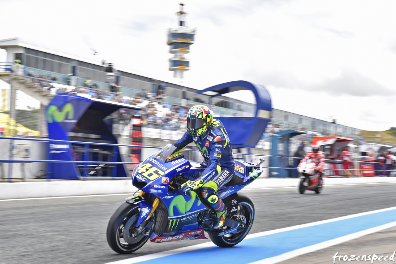 Valentino Rossi in pitlane