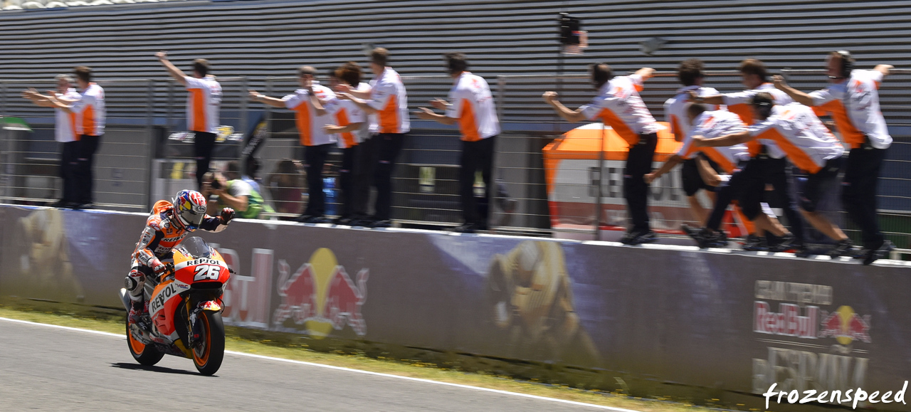 Dani Pedrosa celebrating victory