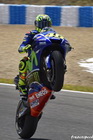 Valentino Rossi wheelie show