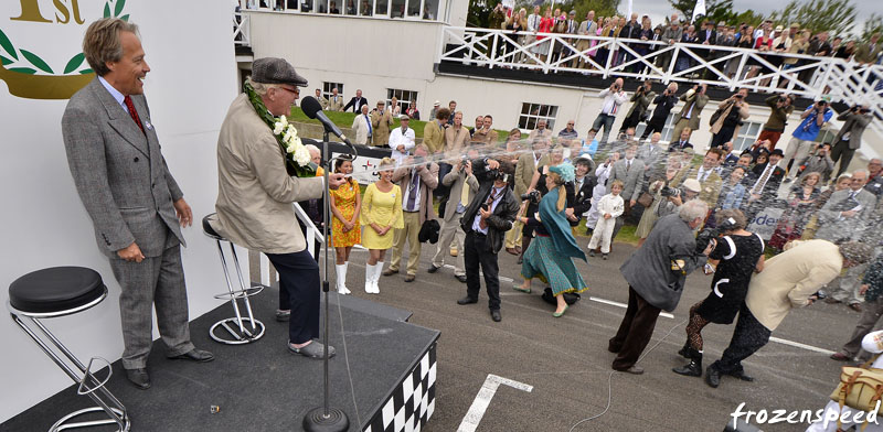 Dan Gurney champage Goodwood Revival