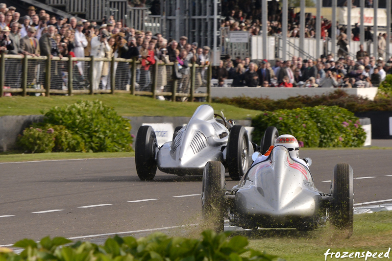 Jackie Stewart W165 sideways grass