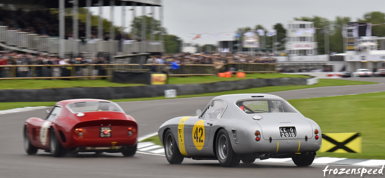 Ferrari 330 chased by a Ferrari 250 SWB