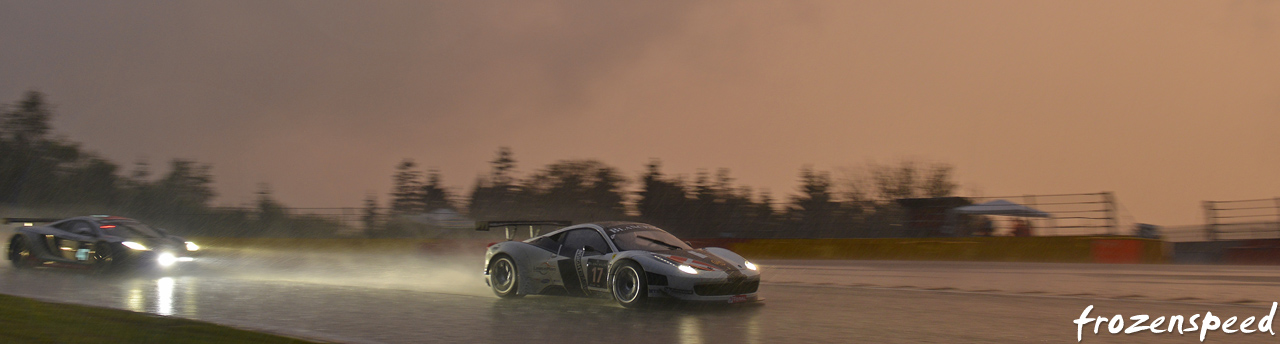 F458 MP4 dusk rain