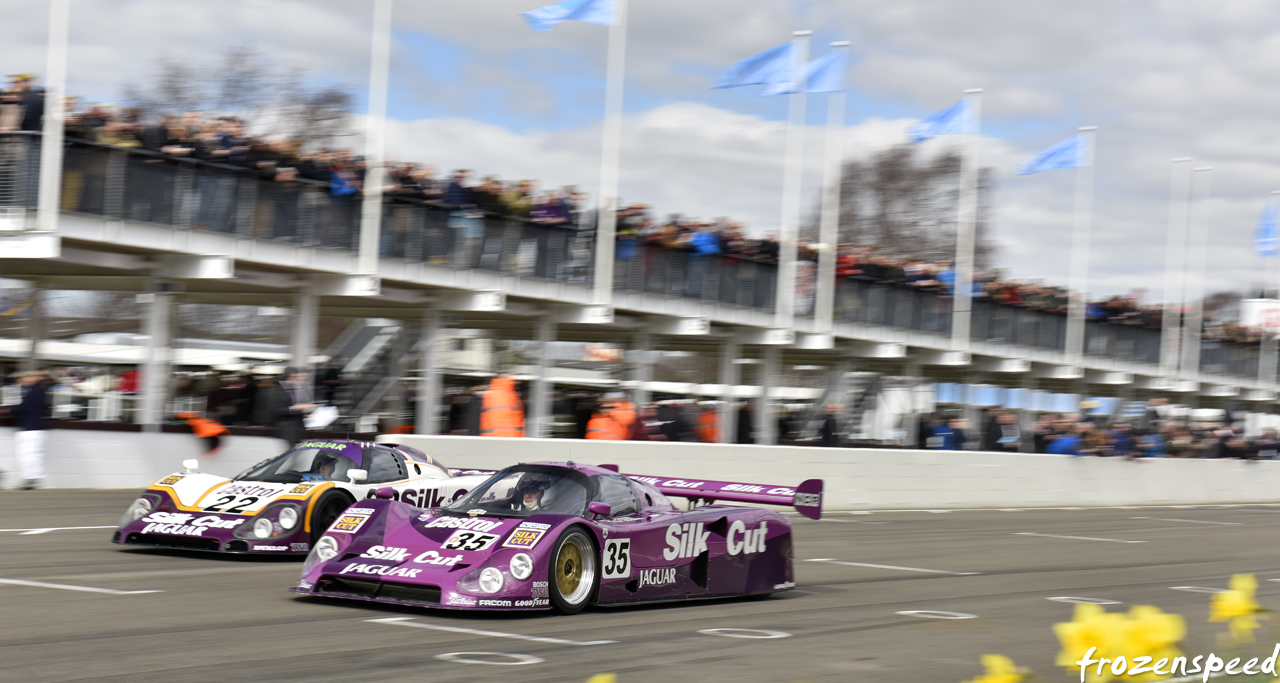 Silk Cut Group C Jaguars at Goodwood