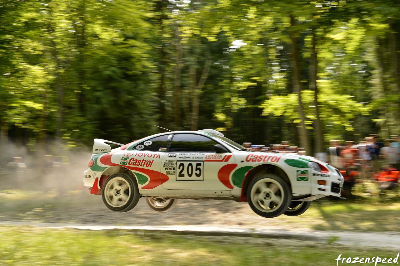 Toyota Celica GT-FOUR jumping at Goodwood