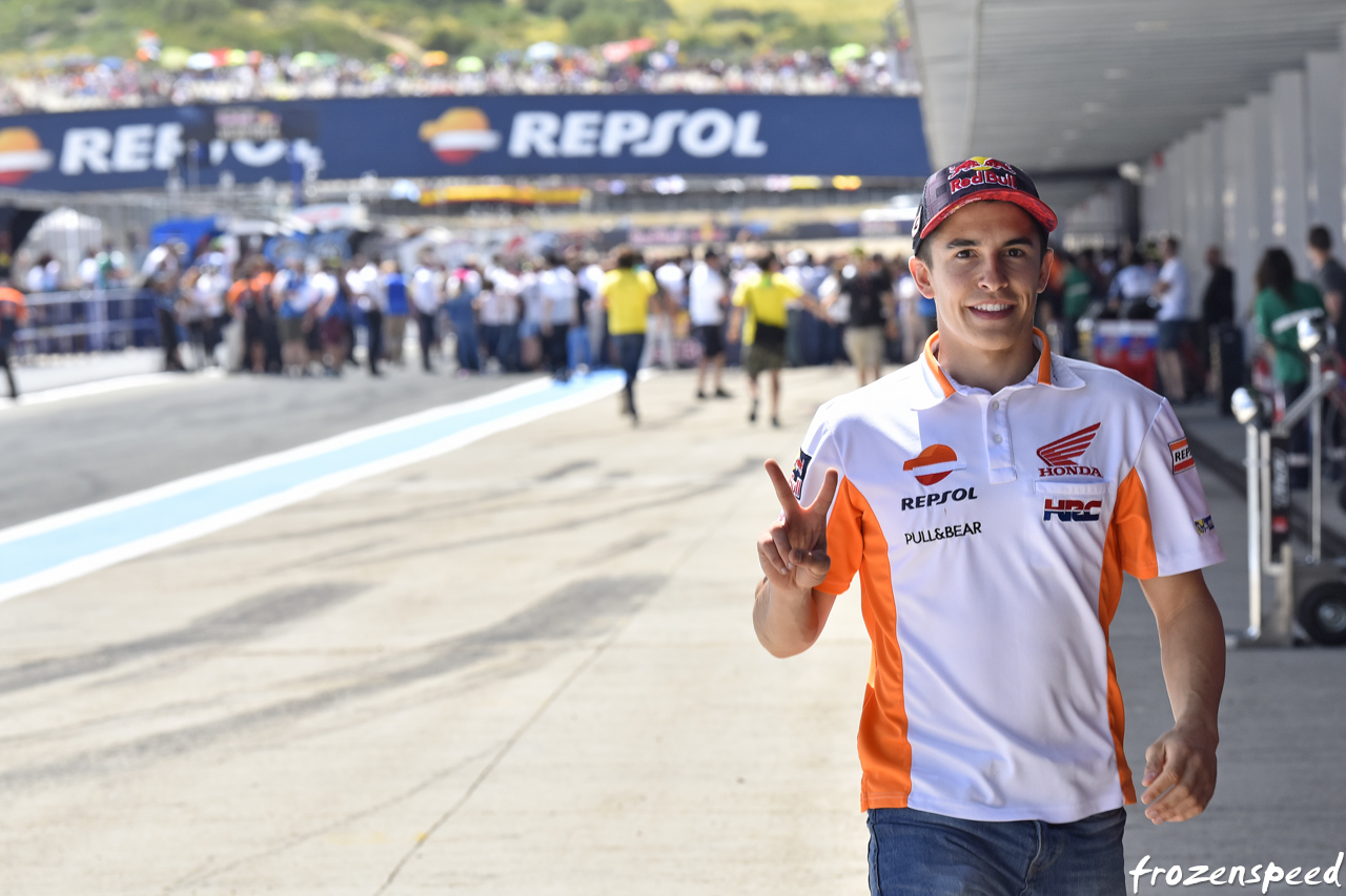 Marc Marquez in pitlane